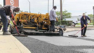 Asphalt installation for new parking lot in Copiague New York